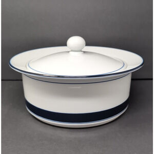 Dansk Concerto Allegro Blue Covered Casserole 1.5 Quarts Wide Band Base Japan